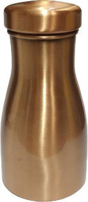 Dynore Copper Water Bottle/ Bedroom Jar/ Bedside Bottle With Inbuilt Copper Glass 1000 ml Bottle With Drinking Glass(Pack of 1, Copper, Copper)