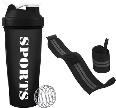COOL INDIANS 700 ml Plastic Shaker(Pack of 2, Black, Grey)