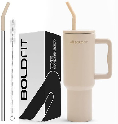 BOLDFIT 1200 ml Steel Shaker(Pack of 1, Beige)