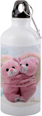 HeartInk 750 ml Aluminium Bottle(Pack of 2, White)