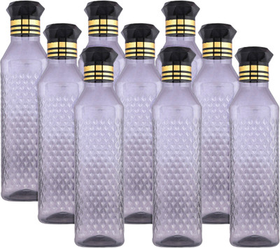 KUBER INDUSTRIES 1000 ml Plastic Bottle(Pack of 9, Black)