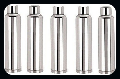 Trendblend 1000 ml Steel Bottle(Pack of 5, Silver)