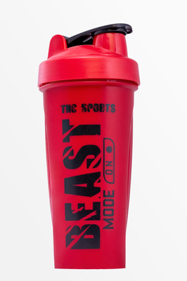 TNC SPORTS 500 ml Plastic Shaker(Pack of 1, Red)