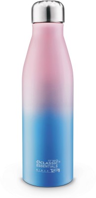 Classic Essentials Stainless Steel Agua Water Bottle For Sports, School, Home, Office, Travel 1000 ml Bottle(Pack of 1, Pink, Blue, Steel)