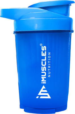 iMUSCLES NUTRITION 500 ml Plastic Shaker(Pack of 1, Blue)