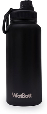 Watbott 1000 ml Steel Sipper(Pack of 1, Black)