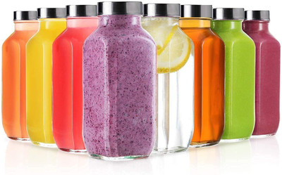 Goodhomes 1000 ml Glass Bottle(Pack of 2, Clear)