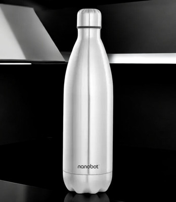 nanobot Vaccum Flask Hot&Cold Water,Drinks Storage Steel Bottle Flask 350 ml Flask(Pack of 1, Silver, Multicolor, Steel)