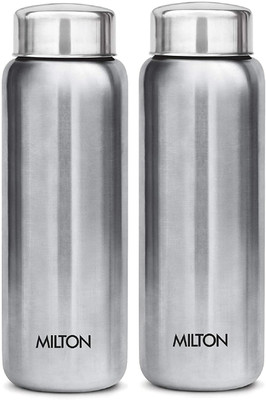 MILTON 750 ml Steel Bottle(Pack of 2, Silver)