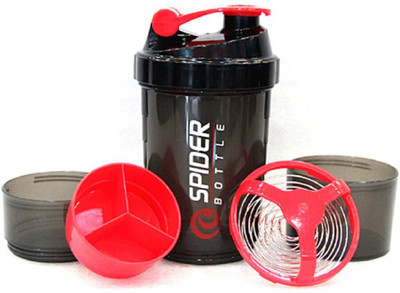 Spider Mart 500 ml PET Shaker(Pack of 1, Red)