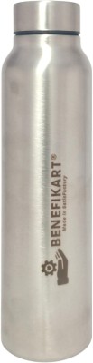 BENEFIKART Stainless Steel Water Bottle, Durable & Lightweight, Leakproof, Matt Finish, 950 ml Bottle(Pack of 1, Silver, Steel)