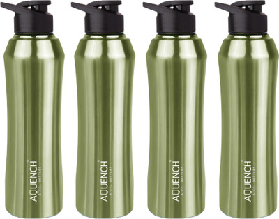 AQUENCH 1000 ml Steel Sipper(Pack of 4, Green)