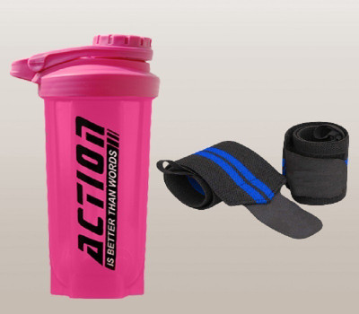 COOL INDIANS 700 ml Plastic Shaker(Pack of 2, Pink)