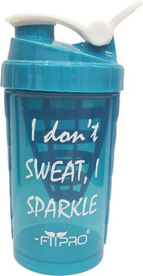 FitPro 500 ml Plastic Shaker(Pack of 1, Black)