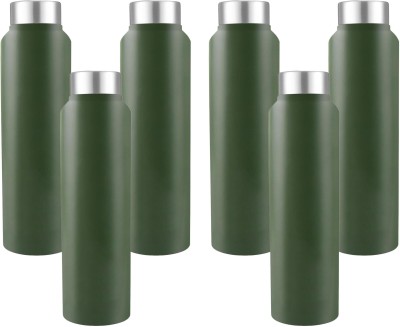 Gajanand CHROMO 750 ml Bottle(Pack of 6, Green, Steel)