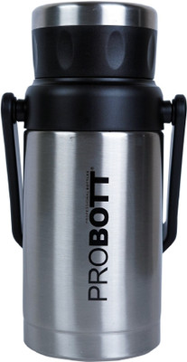 PROBOTT Handy 1500ml Hot & Cold Vacuum Insulated Water Bottle With Handle to Carry 1500 ml Flask(Pack of 1, Silver, Steel)