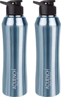 AQUENCH 1000 ml Steel Sipper(Pack of 2, Blue)