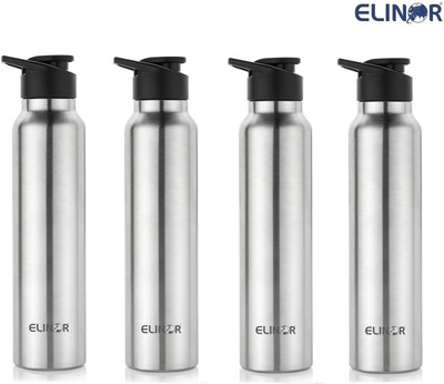 ELINOR 1000 ml Steel Bottle(Pack of 4, Silver)