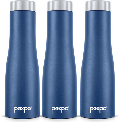 pexpo 700 ml Steel Bottle(Pack of 3, Blue)