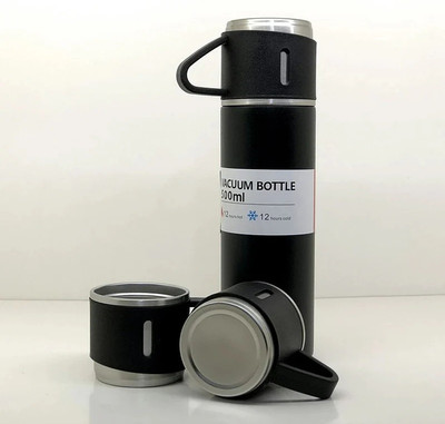 lxly 500 ml Steel Flask(Pack of 1, Black)
