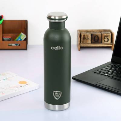 cello Duro Mac, Duro Tuff Steel Series, Vacusteel Water Flask with Durable DTP Coating 900 ml Flask