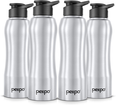 pexpo 1000 ml Steel Bottle(Pack of 4, Silver)