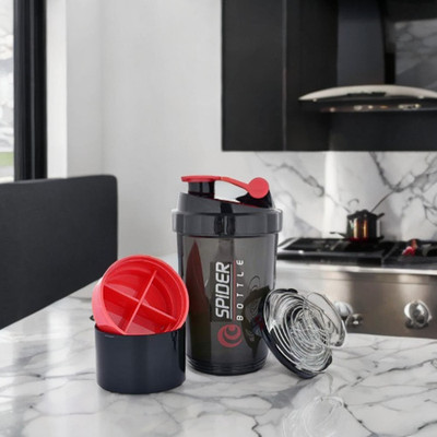 CASASTORE 500 ml Plastic Shaker(Pack of 1, Red)