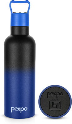 pexpo 500 ml Steel Flask(Pack of 1, Black, Blue)