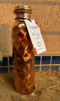 VINIROH Copper Bottle for Drinking, Storage Water, Best Yoga Gift Floral Diamond Design 900 ml Bottle(Pack of 1, Copper, Copper)
