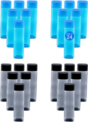 KUBER INDUSTRIES 1000 ml Plastic Bottle(Pack of 24, Black, Blue)