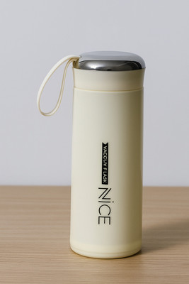 NICE 400 ml Borosilicate Glass Bottle(Pack of 1, Off White)