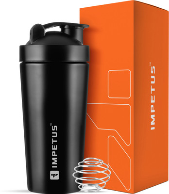 impetus 700 ml Stainless Steel Shaker(Pack of 1, Black)