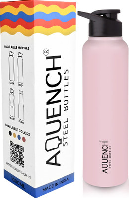 AQUENCH 1000 ml Steel Sipper(Pack of 1, Pink)