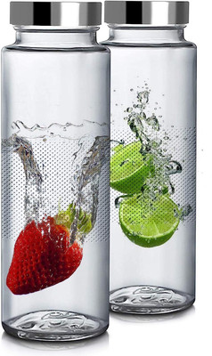 PINJAS 750 ml Glass Bottle(Pack of 2, Clear)