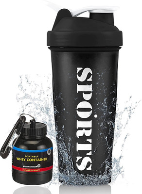 TRUE INDIAN 600 ml Plastic Shaker(Pack of 2, Black)