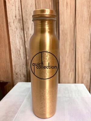 Quickcollection Copper Embossed Design Water Bottle for Office/Gym & Yoga Bottle Good For Health 900 ml Bottle(Pack of 1, Copper, Copper)