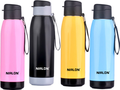 NIRLON 750 ml Steel Bottle(Pack of 4, Multicolor)