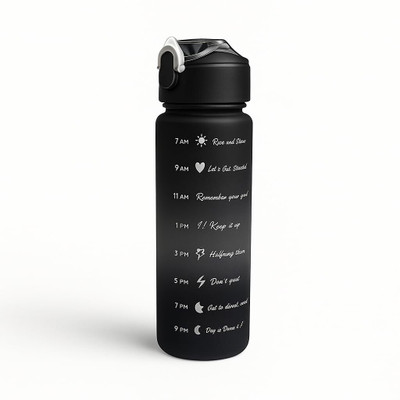 AllinCart 900 ml Plastic Bottle(Pack of 1, Black)