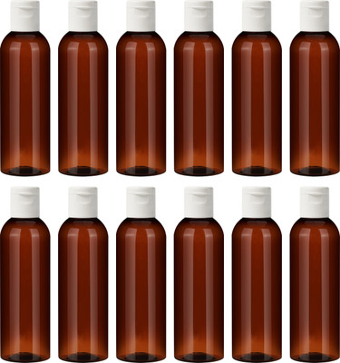 ceeyu 100 ml PET Bottle(Pack of 12, Brown, White)