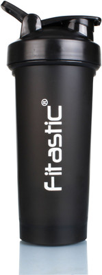 Fitastic 700 ml Plastic Shaker(Pack of 1, Black)