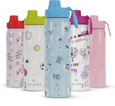 Solara 650 ml Steel Bottle(Pack of 1, Blue)