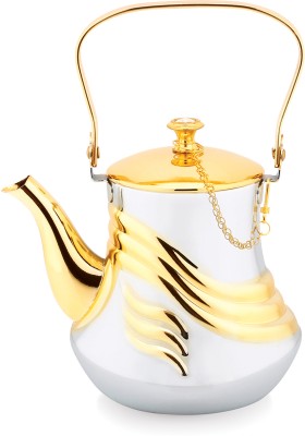 Dhara Stainless Steel KDM GOLD Tea / Coffee Kettle with Handle 1200 ml Flask(Pack of 1, Gold, Steel)