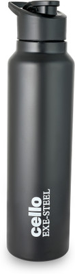 cello 1000 ml Steel Bottle(Pack of 1, Black)