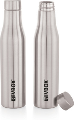iVBOX 1000 ml Steel Bottle(Pack of 2, Silver)