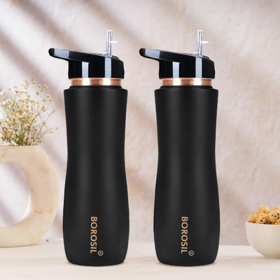 BOROSIL 750 ml Copper Sipper(Pack of 2, Black)