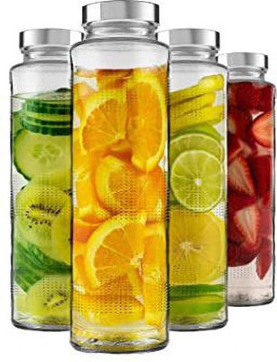INFINITYSHUB 750 ml Glass Bottle(Pack of 4, Clear)