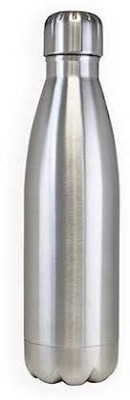 Red-sunset UV plated Cola Shape 17oz Outdoor Double Wall 18/8 Stainless Steel 500 ml Bottle(Pack of 1, Silver, Steel)