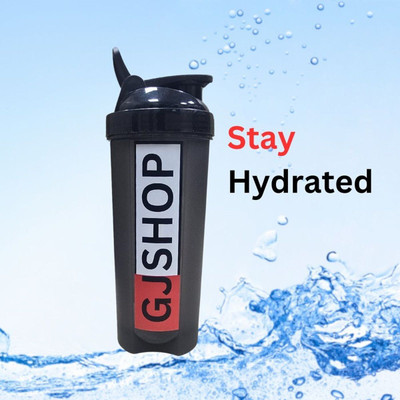 GJSHOP 700 ml Plastic Shaker(Pack of 1, Black)