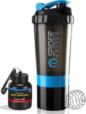 TRUE INDIAN Special Combo of Gym Shaker with Protein Carry Box| Protein Container for Gym 500 ml Shaker(Pack of 2, Black, Blue, Tritan)