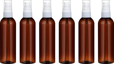 nsb herbals 100 ml PET Bottle(Pack of 6, Brown, White)